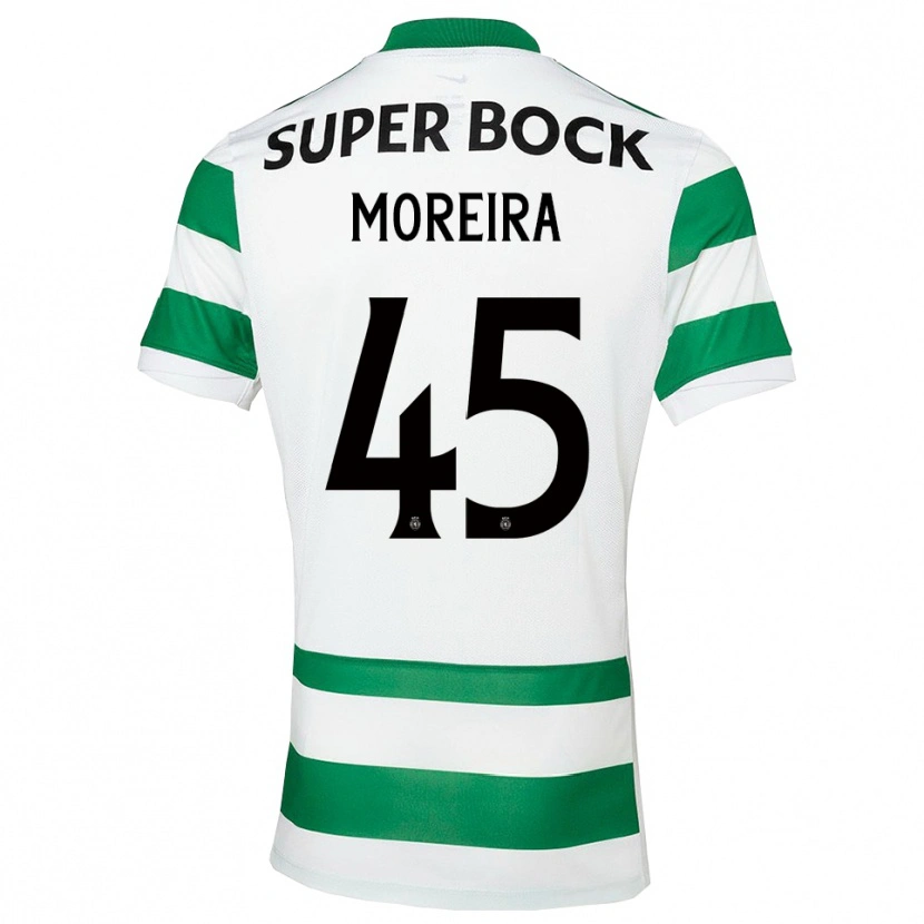 Danxen Kvinnor David Moreira #45 Grön Vit Hemmatröja Matchtröjor 2025/26 Tröjor T-Tröja