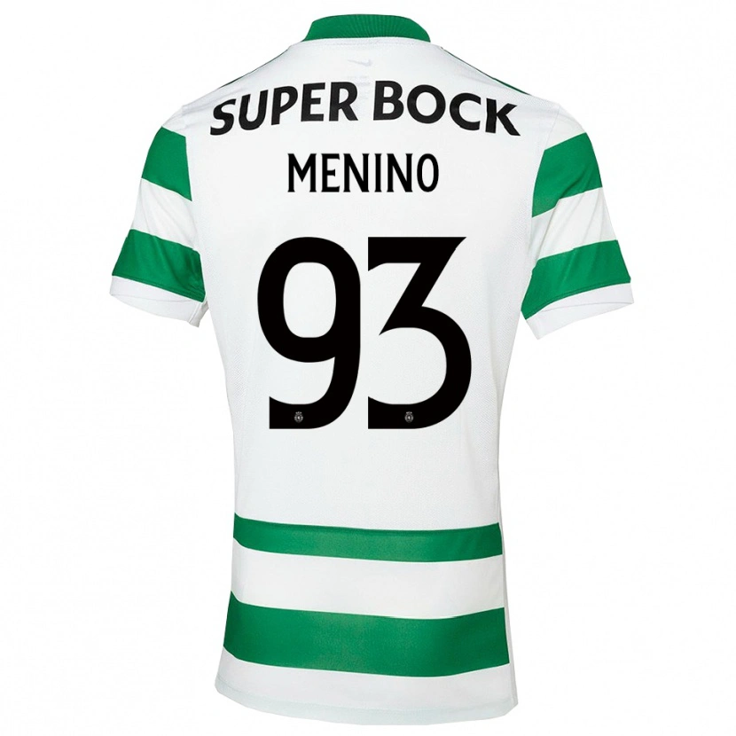 Danxen Kvinnor Miguel Menino #93 Grön Vit Hemmatröja Matchtröjor 2025/26 Tröjor T-Tröja