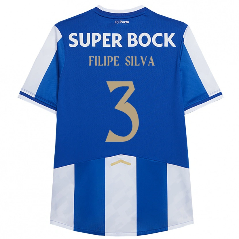 Danxen Kvinnor Filipe Silva #3 Blå Vit Hemmatröja Matchtröjor 2025/26 Tröjor T-Tröja