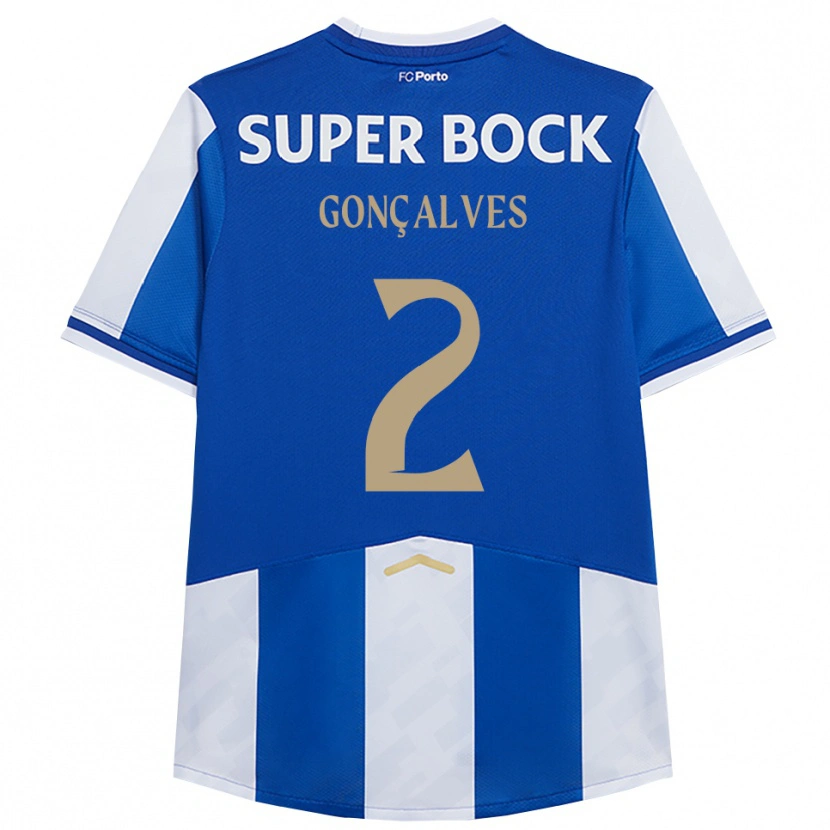 Danxen Kvinnor Ema Gonçalves #2 Blå Vit Hemmatröja Matchtröjor 2025/26 Tröjor T-Tröja