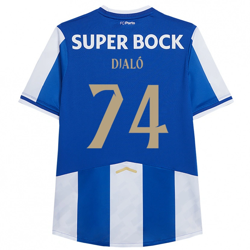 Danxen Kvinnor Ussumane Djaló #74 Blå Vit Hemmatröja Matchtröjor 2025/26 Tröjor T-Tröja