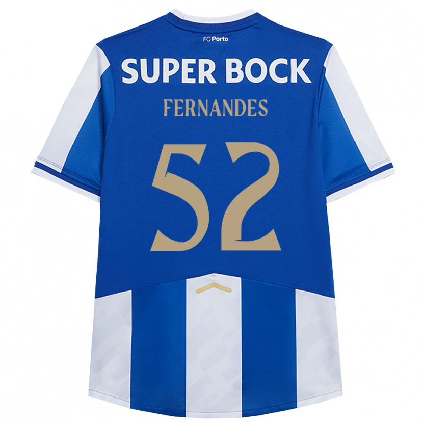 Danxen Kvinnor Martim Fernandes #52 Blå Vit Hemmatröja Matchtröjor 2025/26 Tröjor T-Tröja