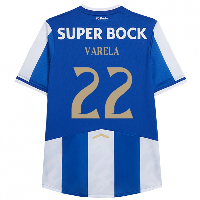 Danxen Kvinnor Alan Varela #22 Blå Vit Hemmatröja Matchtröjor 2025/26 Tröjor T-Tröja
