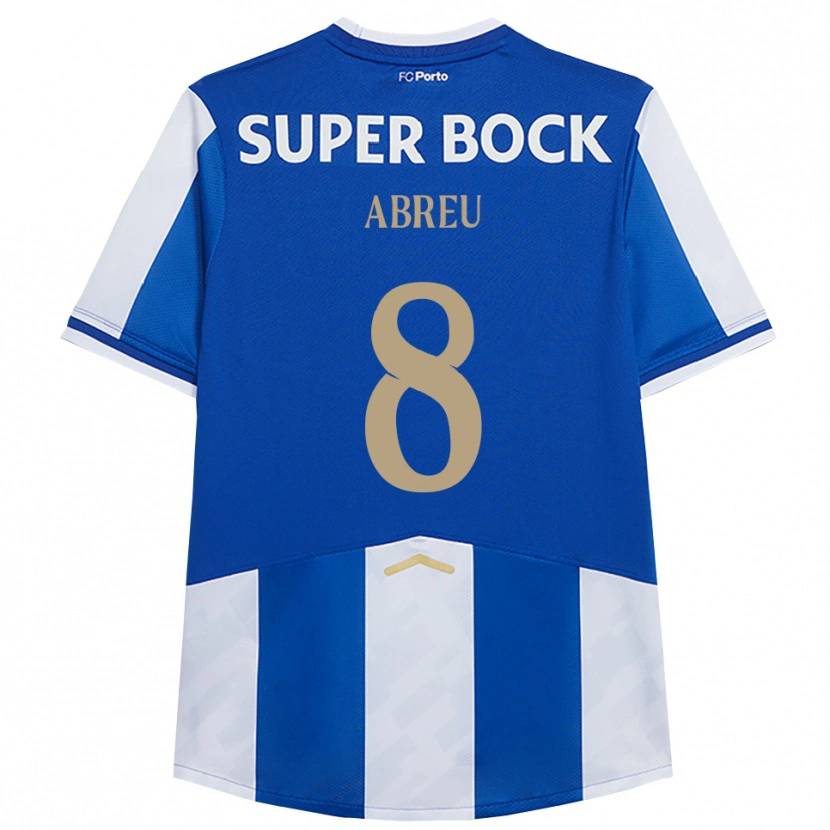 Danxen Kvinnor João Abreu #8 Blå Vit Hemmatröja Matchtröjor 2025/26 Tröjor T-Tröja