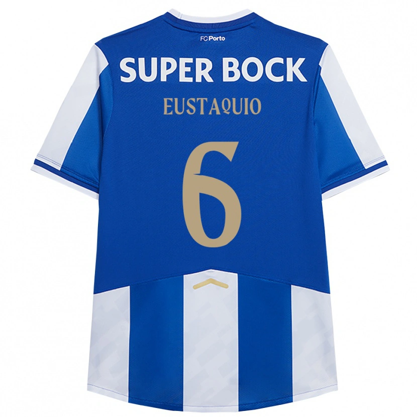 Danxen Kvinnor Stephen Eustaquio #6 Blå Vit Hemmatröja Matchtröjor 2025/26 Tröjor T-Tröja