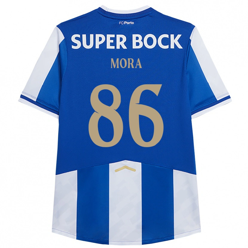 Danxen Kvinnor Rodrigo Mora #86 Blå Vit Hemmatröja Matchtröjor 2025/26 Tröjor T-Tröja