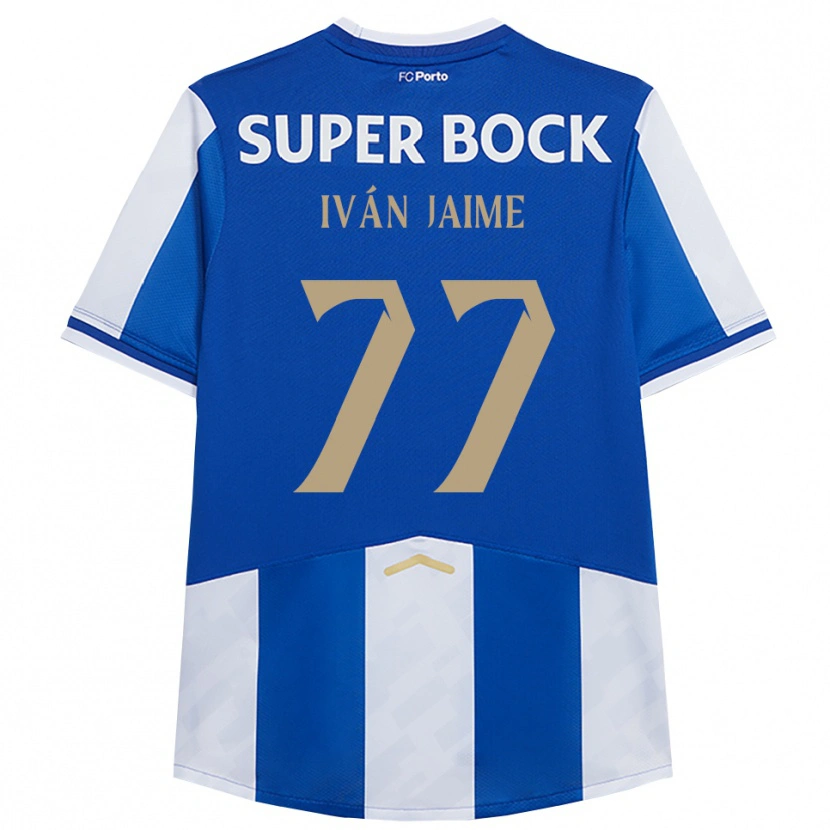 Danxen Kvinnor Iván Jaime #77 Blå Vit Hemmatröja Matchtröjor 2025/26 Tröjor T-Tröja