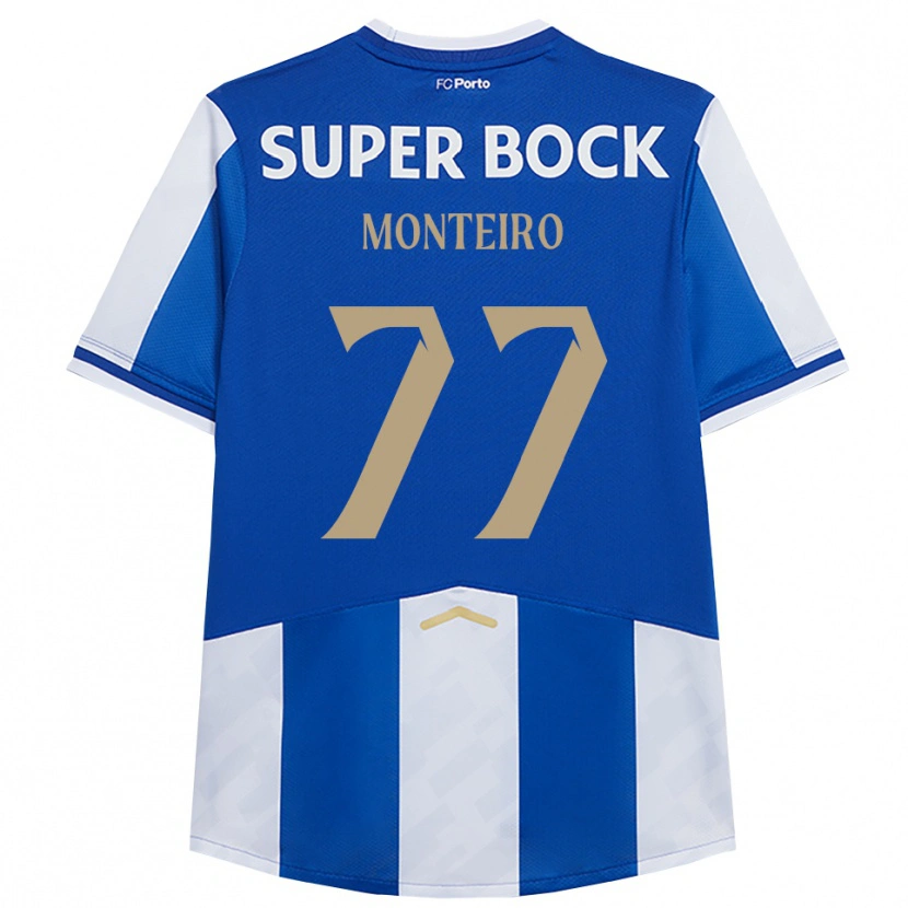 Danxen Kvinnor Rui Monteiro #77 Blå Vit Hemmatröja Matchtröjor 2025/26 Tröjor T-Tröja