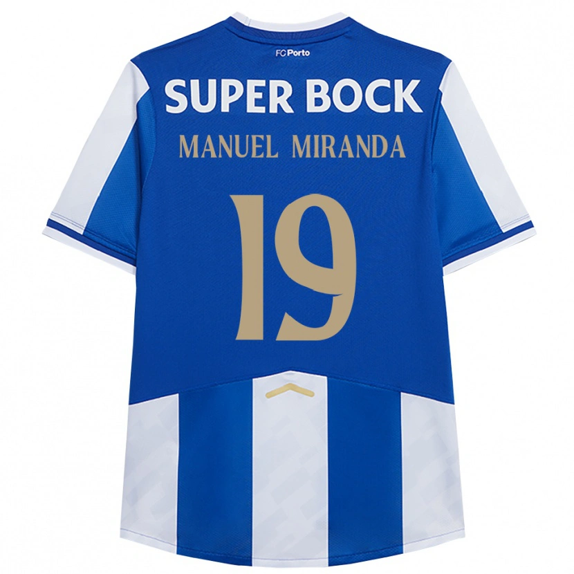 Danxen Kvinnor Manuel Miranda #19 Blå Vit Hemmatröja Matchtröjor 2025/26 Tröjor T-Tröja