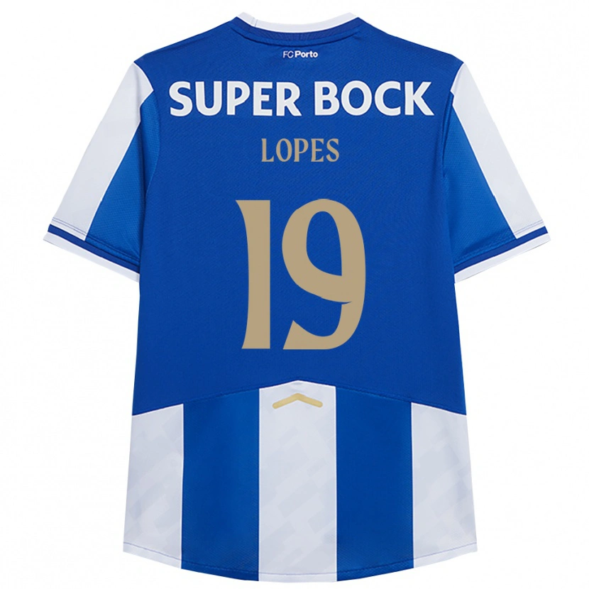 Danxen Kvinnor João Lopes #19 Blå Vit Hemmatröja Matchtröjor 2025/26 Tröjor T-Tröja