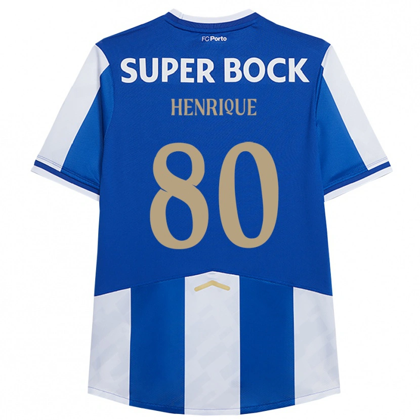 Danxen Kvinnor Kaio Henrique #80 Blå Vit Hemmatröja Matchtröjor 2025/26 Tröjor T-Tröja