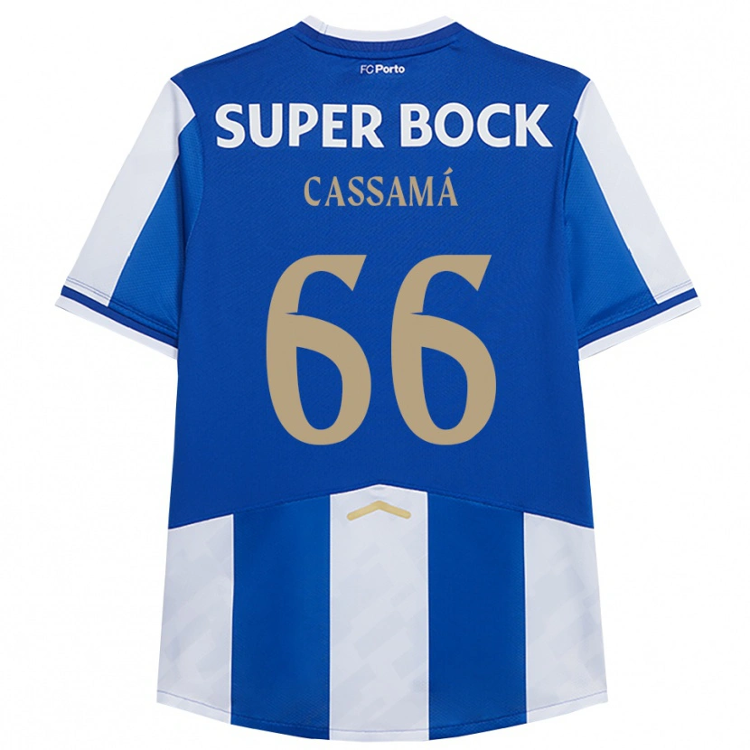 Danxen Kvinnor Adramane Cassamá #66 Blå Vit Hemmatröja Matchtröjor 2025/26 Tröjor T-Tröja