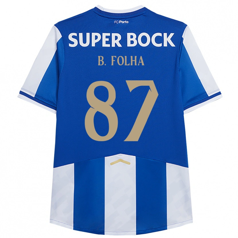 Danxen Kvinnor Bernardo Folha #87 Blå Vit Hemmatröja Matchtröjor 2025/26 Tröjor T-Tröja