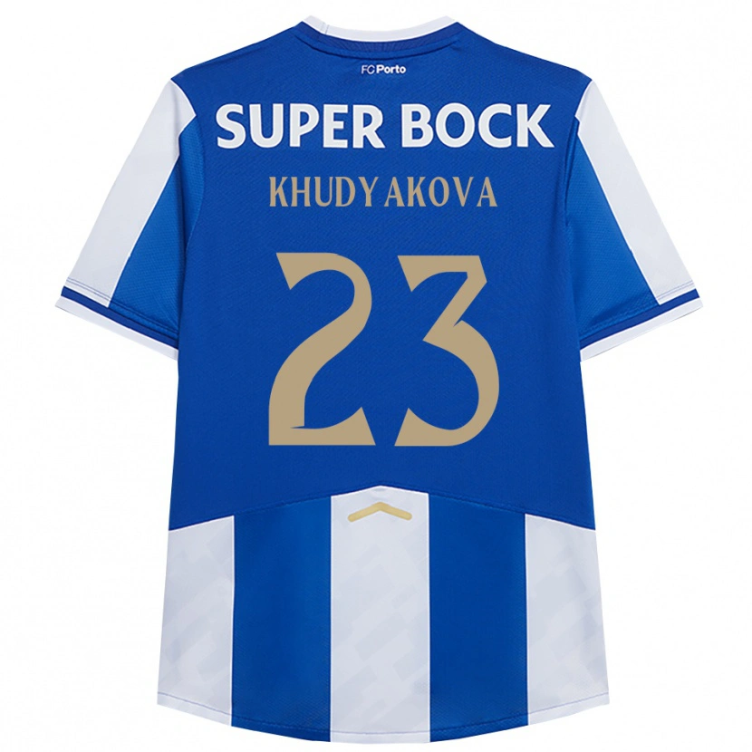 Danxen Kvinnor Verónica Khudyakova #23 Blå Vit Hemmatröja Matchtröjor 2025/26 Tröjor T-Tröja