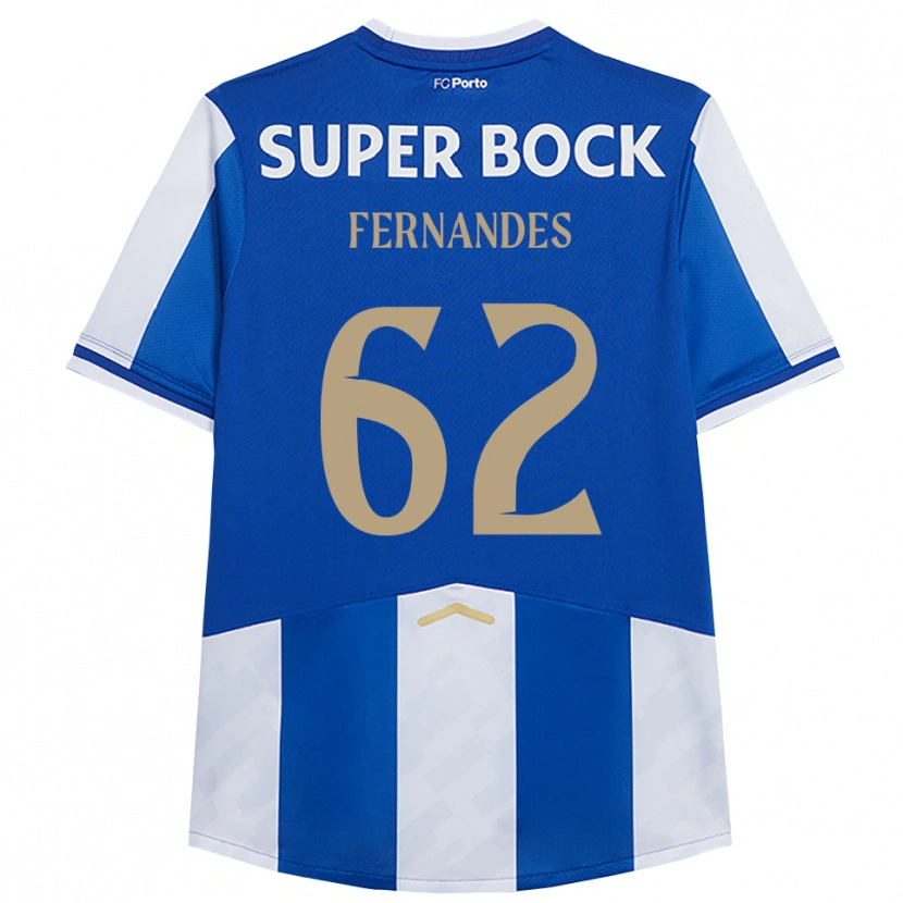 Danxen Kvinnor Rodrigo Fernandes #62 Blå Vit Hemmatröja Matchtröjor 2025/26 Tröjor T-Tröja