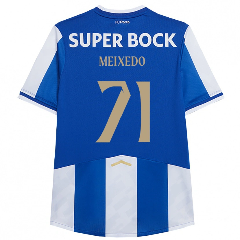 Danxen Kvinnor Francisco Meixedo #71 Blå Vit Hemmatröja Matchtröjor 2025/26 Tröjor T-Tröja