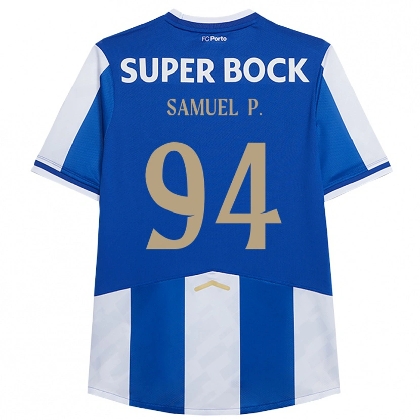 Danxen Kvinnor Samuel #94 Blå Vit Hemmatröja Matchtröjor 2025/26 Tröjor T-Tröja