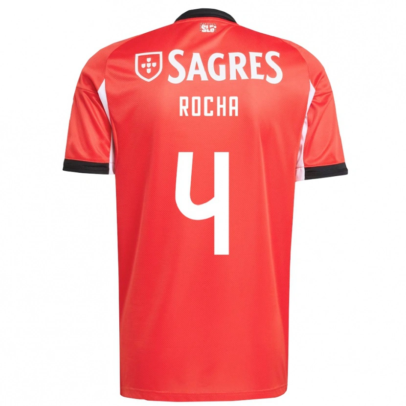 Danxen Kvinnor Diogo Rocha #4 Röd Vit Hemmatröja Matchtröjor 2025/26 Tröjor T-Tröja
