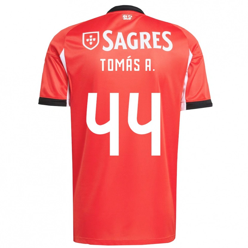 Danxen Kvinnor Tomás Araújo #44 Röd Vit Hemmatröja Matchtröjor 2025/26 Tröjor T-Tröja