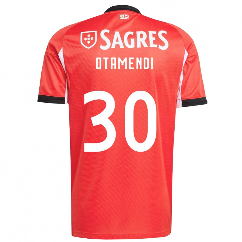 Danxen Kvinnor Nicolás Otamendi #30 Röd Vit Hemmatröja Matchtröjor 2025/26 Tröjor T-Tröja