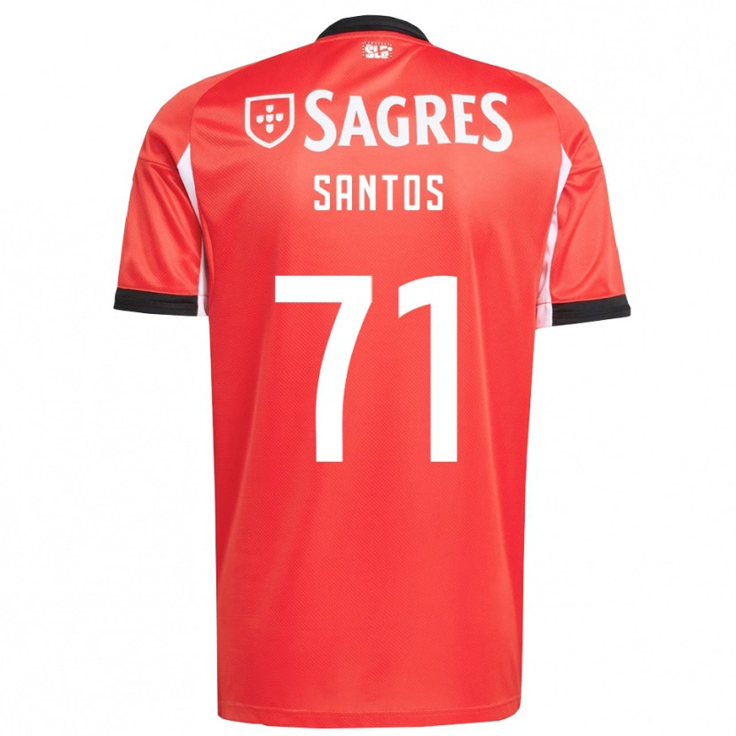 Danxen Kvinnor Leandro Santos #71 Röd Vit Hemmatröja Matchtröjor 2025/26 Tröjor T-Tröja