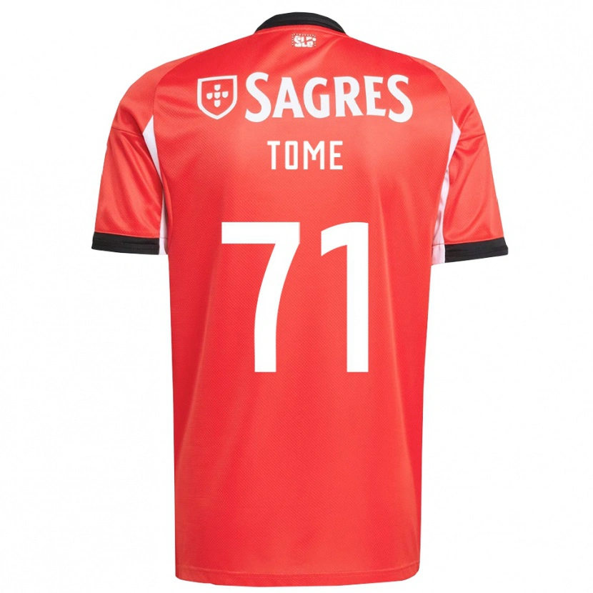 Danxen Kvinnor Joao Tome #71 Röd Vit Hemmatröja Matchtröjor 2025/26 Tröjor T-Tröja