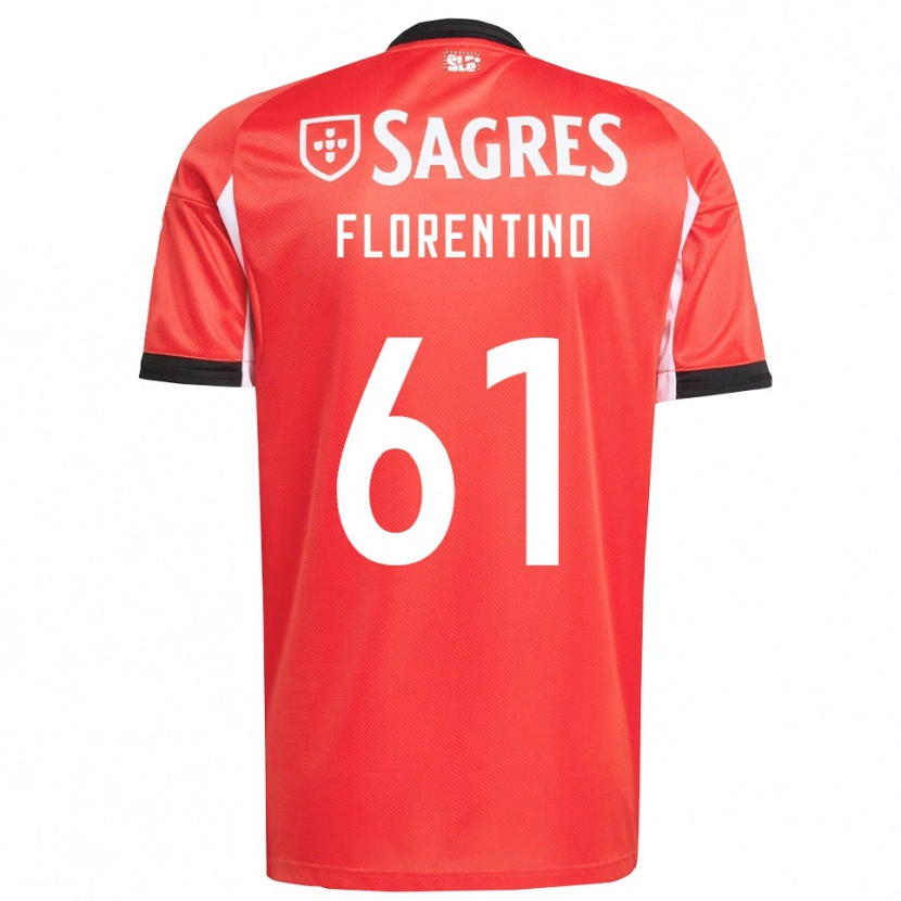 Danxen Kvinnor Florentino #61 Röd Vit Hemmatröja Matchtröjor 2025/26 Tröjor T-Tröja