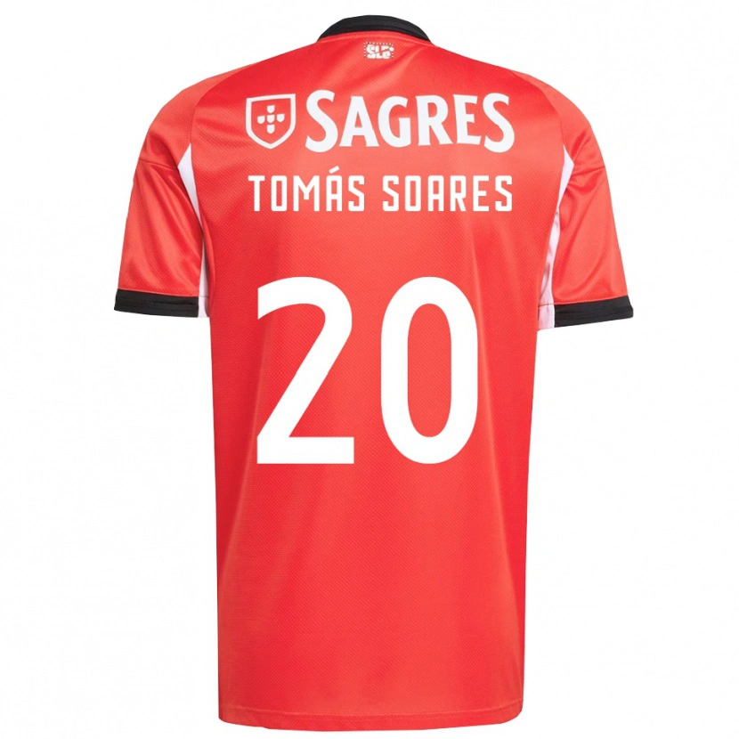 Danxen Kvinnor Tomás Soares #20 Röd Vit Hemmatröja Matchtröjor 2025/26 Tröjor T-Tröja