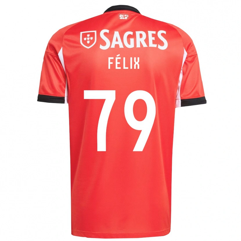 Danxen Kvinnor Hugo Félix #79 Röd Vit Hemmatröja Matchtröjor 2025/26 Tröjor T-Tröja