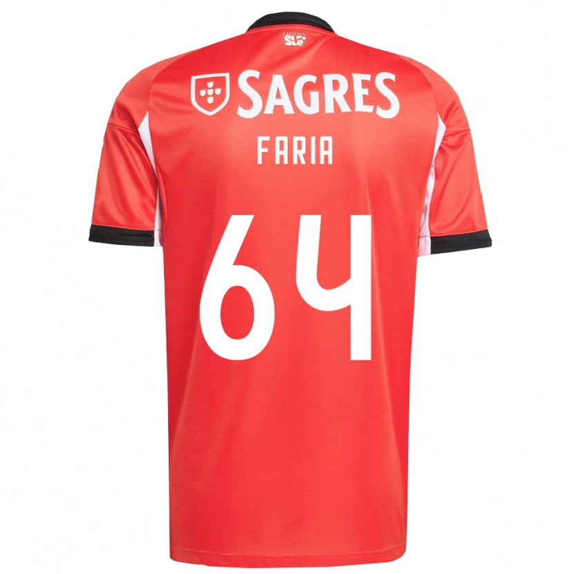Danxen Kvinnor Hugo Faria #64 Röd Vit Hemmatröja Matchtröjor 2025/26 Tröjor T-Tröja