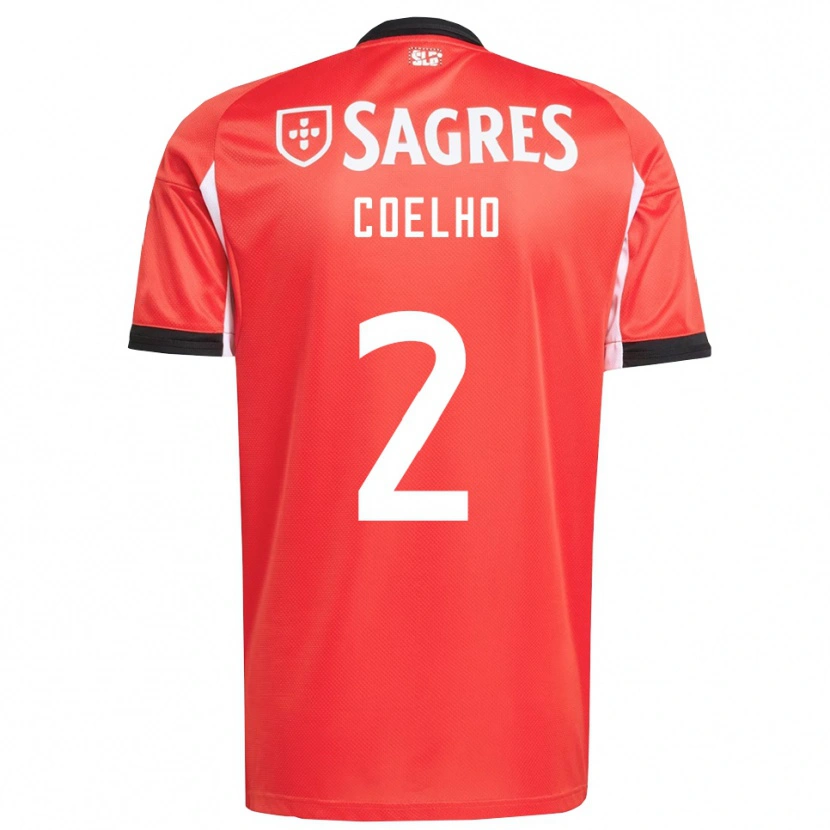 Danxen Kvinnor Diogo Coelho #2 Röd Vit Hemmatröja Matchtröjor 2025/26 Tröjor T-Tröja