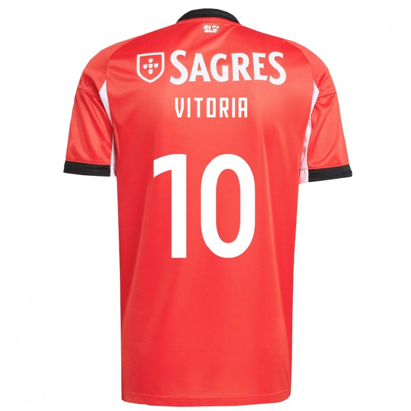 Danxen Kvinnor Ana Vitoria #10 Röd Vit Hemmatröja Matchtröjor 2025/26 Tröjor T-Tröja