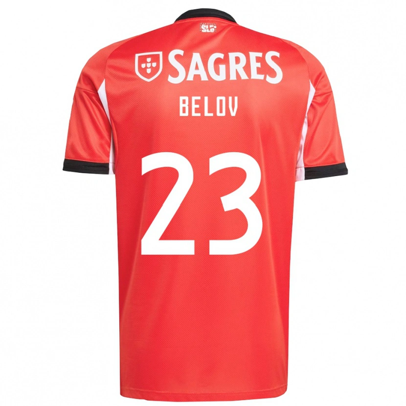 Danxen Kvinnor Sevastian Belov #23 Röd Vit Hemmatröja Matchtröjor 2025/26 Tröjor T-Tröja