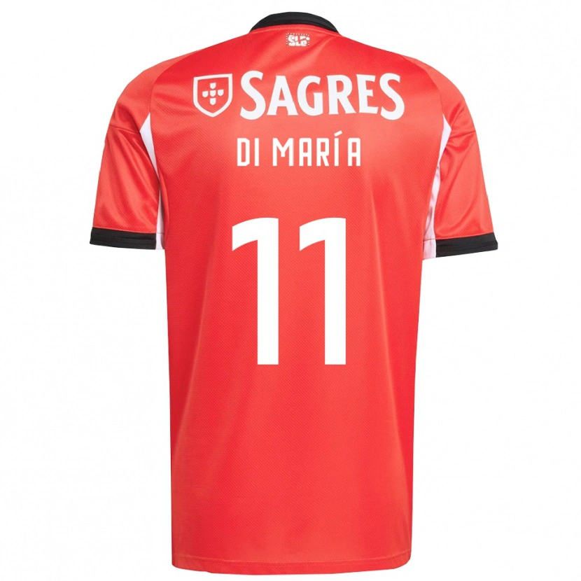 Danxen Kvinnor Angel Di Maria #11 Röd Vit Hemmatröja Matchtröjor 2025/26 Tröjor T-Tröja