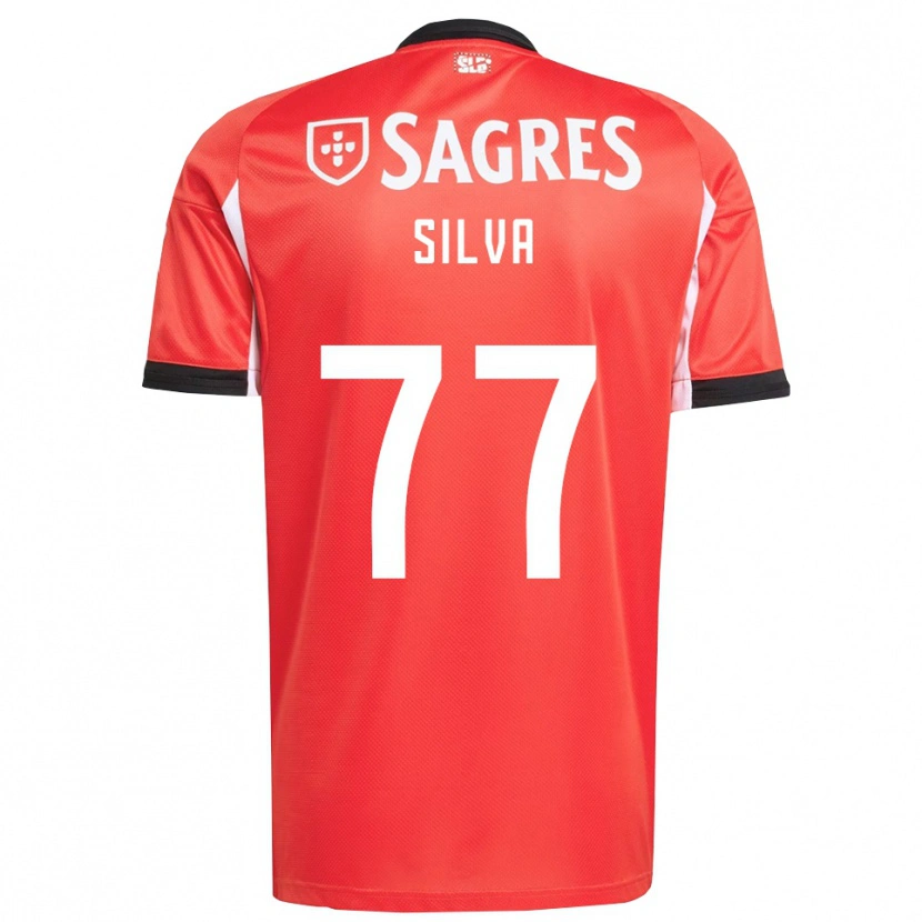 Danxen Kvinnor Jessica Silva #77 Röd Vit Hemmatröja Matchtröjor 2025/26 Tröjor T-Tröja