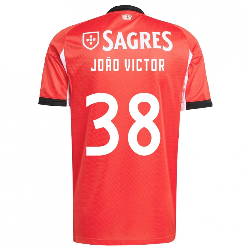 Danxen Kvinnor Joao Victor #38 Röd Vit Hemmatröja Matchtröjor 2025/26 Tröjor T-Tröja
