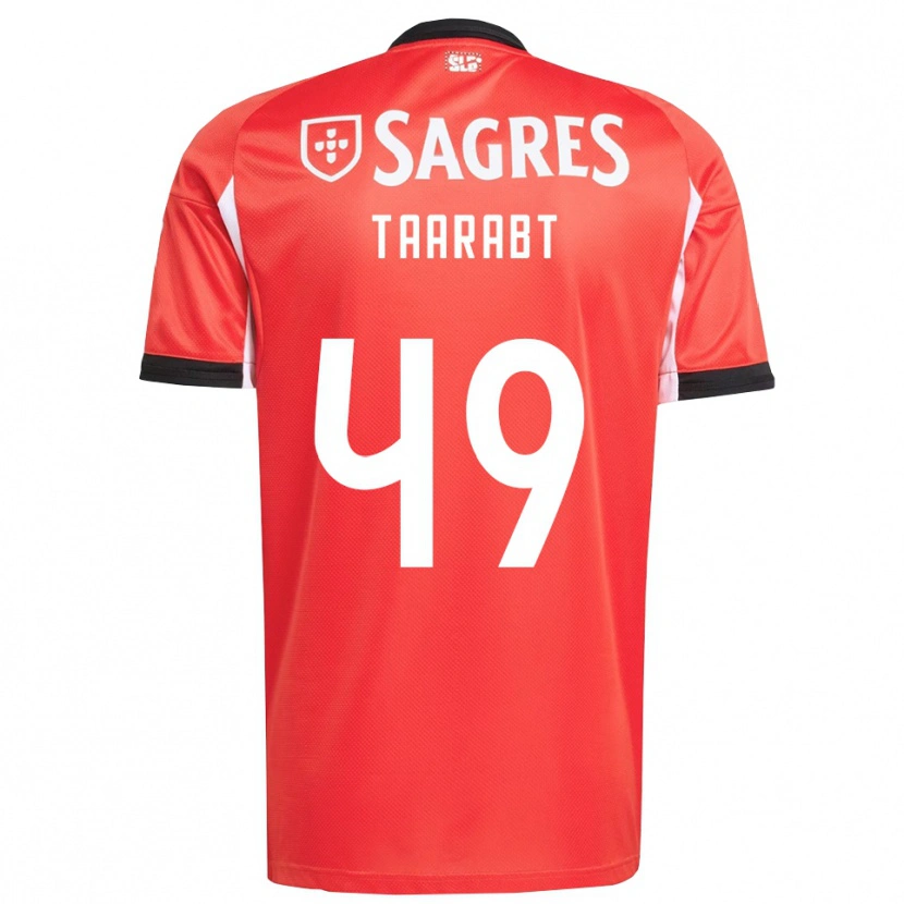 Danxen Kvinnor Adel Taarabt #49 Röd Vit Hemmatröja Matchtröjor 2025/26 Tröjor T-Tröja