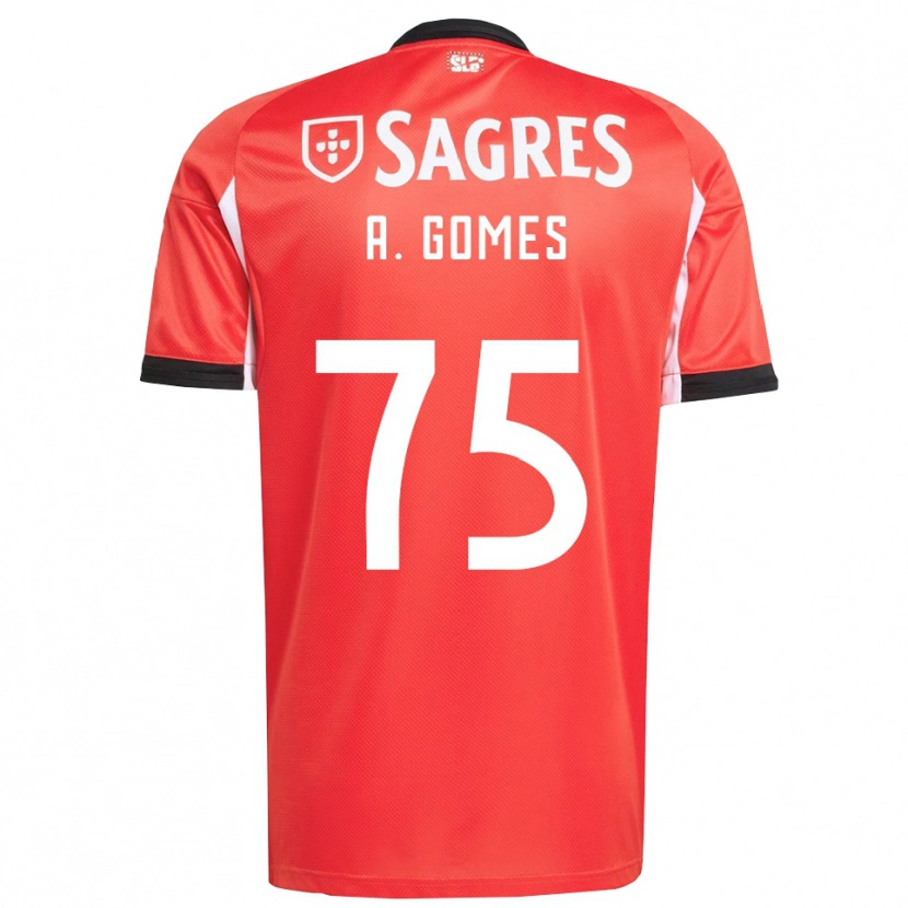 Danxen Kvinnor André Gomes #75 Röd Vit Hemmatröja Matchtröjor 2025/26 Tröjor T-Tröja