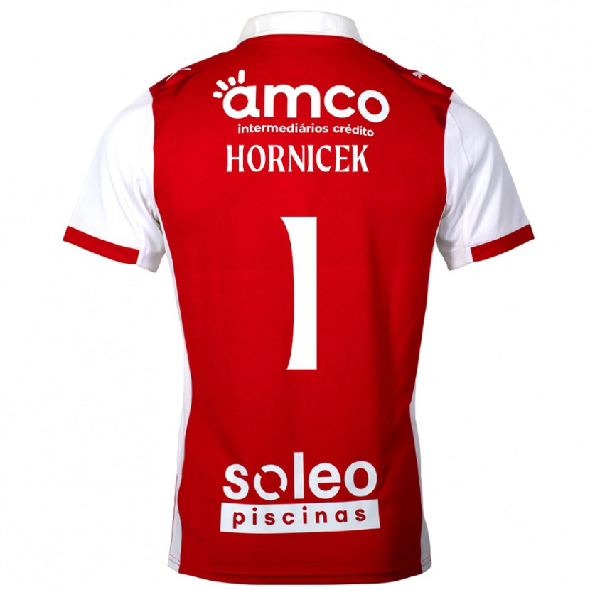 Danxen Kvinnor Lukas Hornicek #1 Röd Vit Hemmatröja Matchtröjor 2025/26 Tröjor T-Tröja