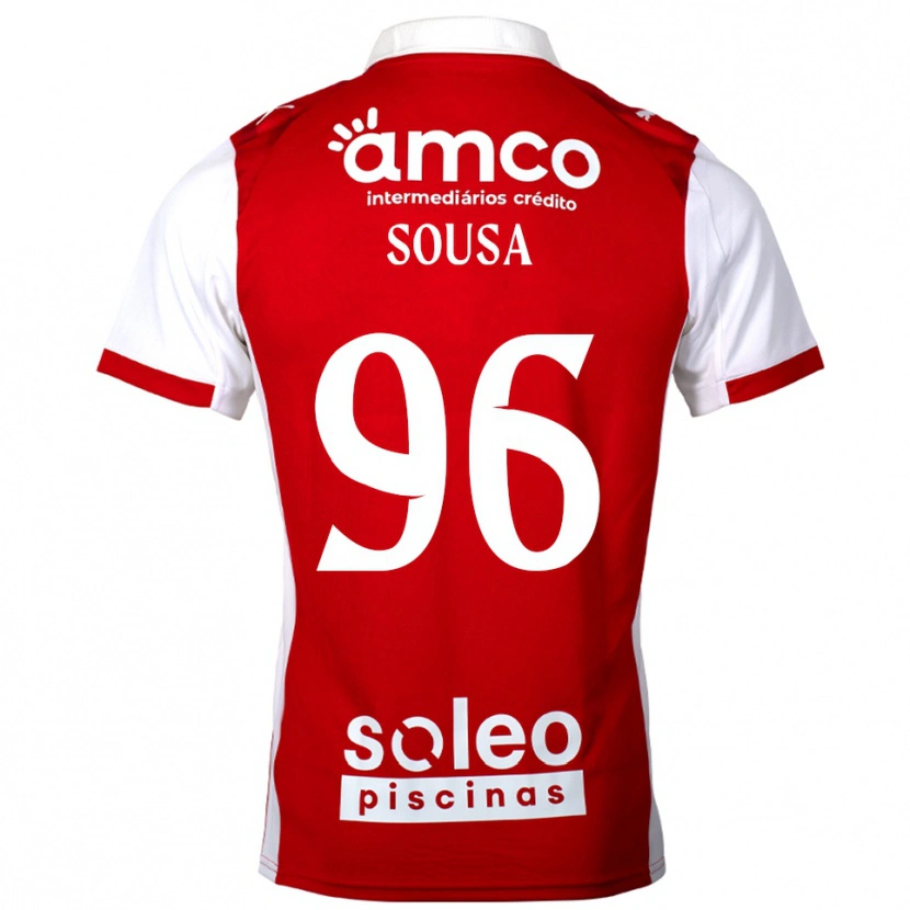Danxen Kvinnor Afonso Sousa #96 Röd Vit Hemmatröja Matchtröjor 2025/26 Tröjor T-Tröja