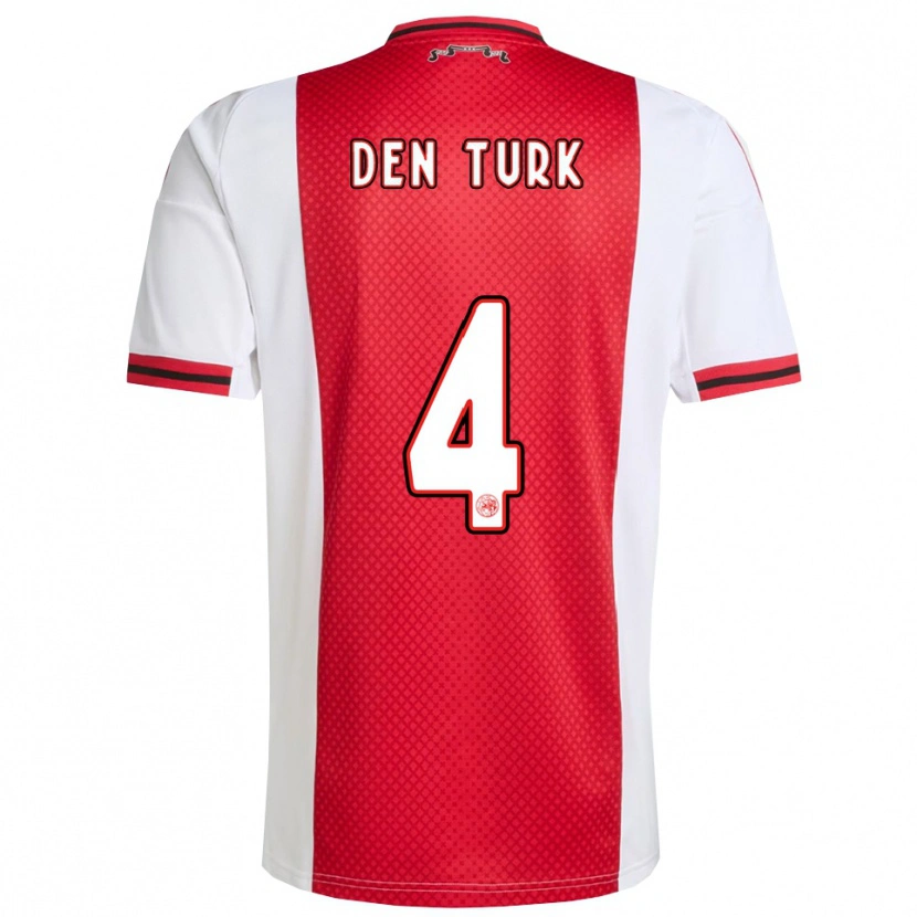 Danxen Kvinnor Deau Den Turk #4 Röd Vit Hemmatröja Matchtröjor 2025/26 Tröjor T-Tröja