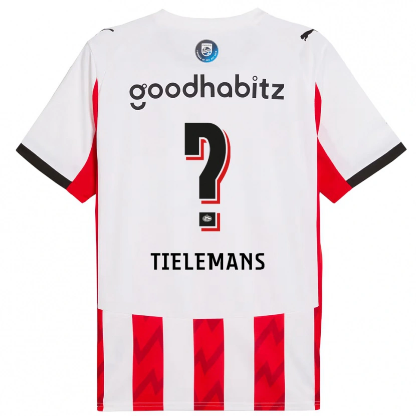 Danxen Kvinnor Mathijs Tielemans #0 Röd Vit Hemmatröja Matchtröjor 2025/26 Tröjor T-Tröja