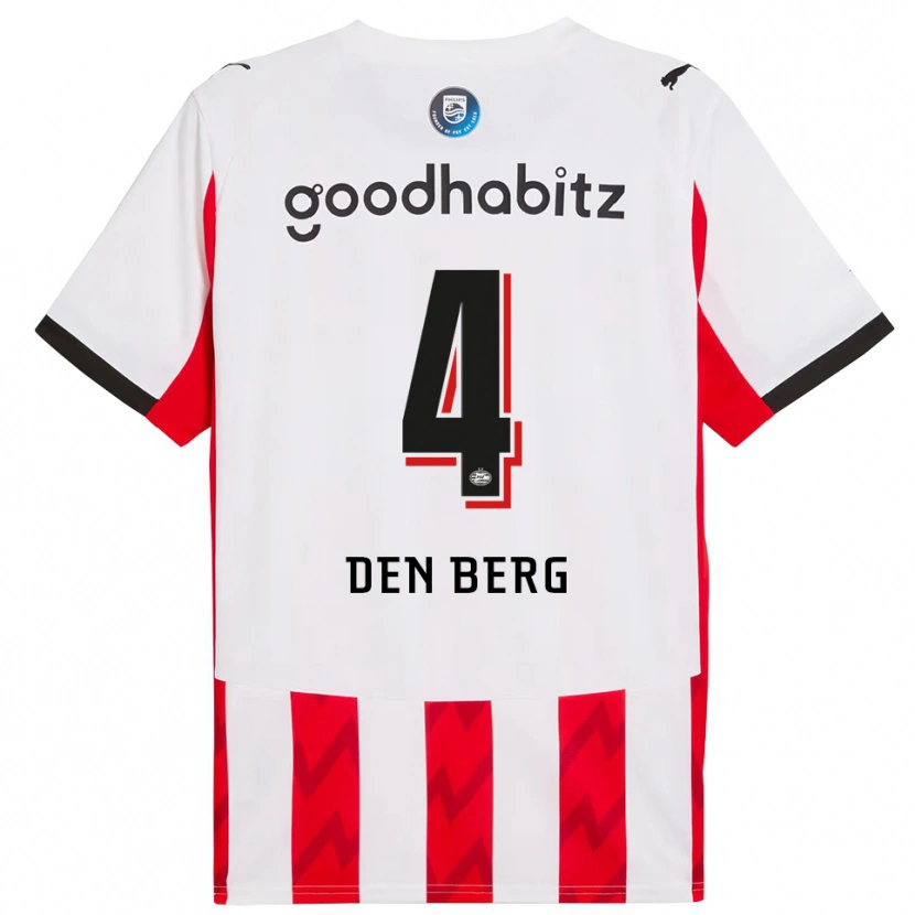 Danxen Kvinnor Mandy Van Den Berg #4 Röd Vit Hemmatröja Matchtröjor 2025/26 Tröjor T-Tröja