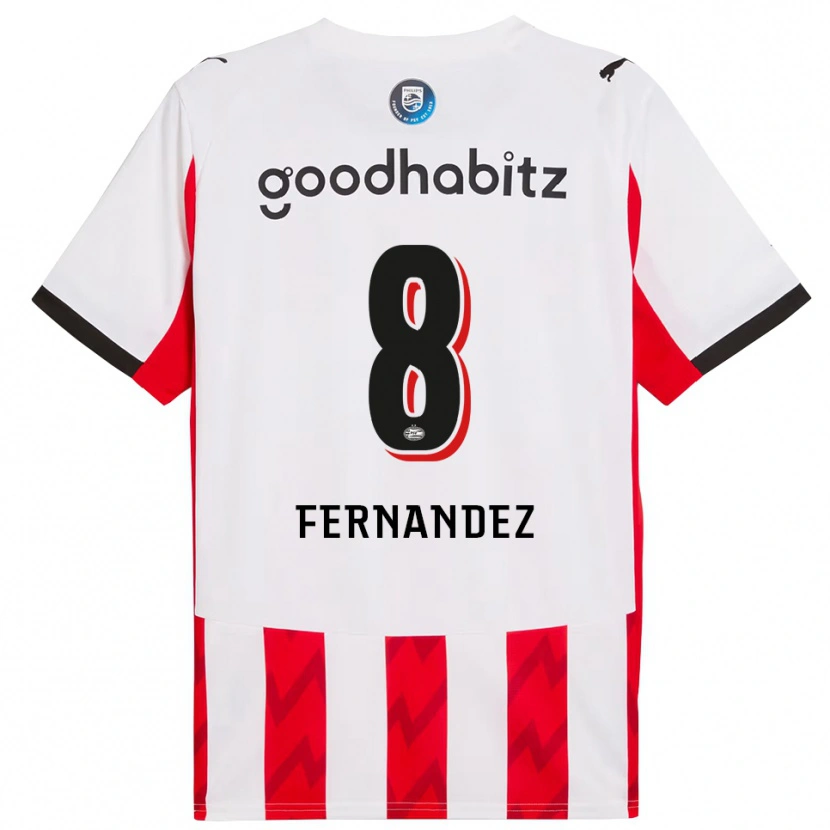 Danxen Kvinnor Noah Fernandez #8 Röd Vit Hemmatröja Matchtröjor 2025/26 Tröjor T-Tröja