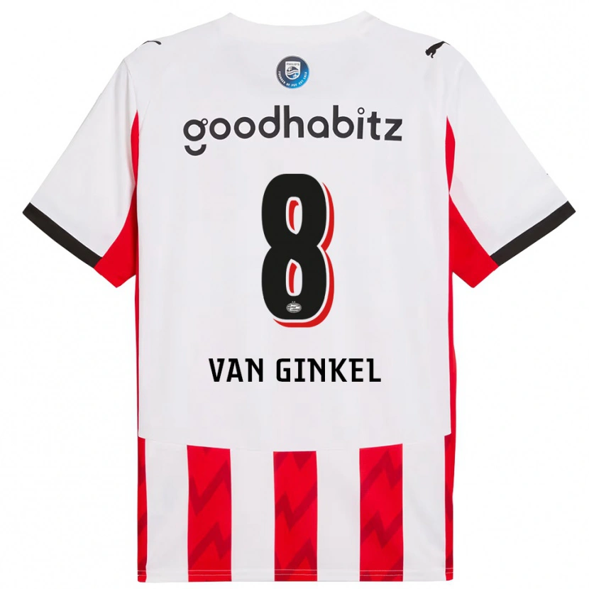 Danxen Kvinnor Marco Van Ginkel #8 Röd Vit Hemmatröja Matchtröjor 2025/26 Tröjor T-Tröja