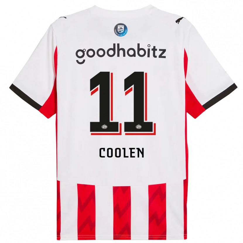 Danxen Kvinnor Nadia Coolen #11 Röd Vit Hemmatröja Matchtröjor 2025/26 Tröjor T-Tröja