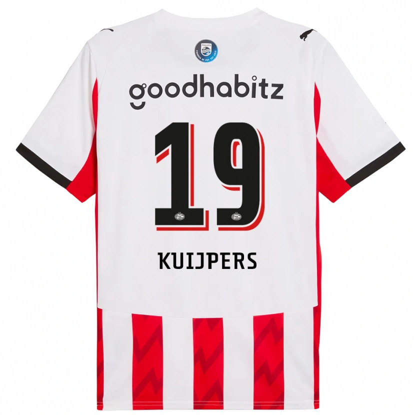 Danxen Kvinnor Jeslynn Kuijpers #19 Röd Vit Hemmatröja Matchtröjor 2025/26 Tröjor T-Tröja