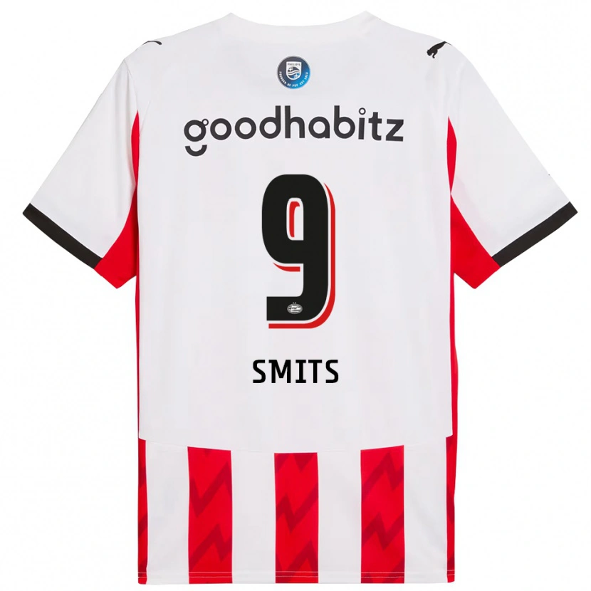 Danxen Kvinnor Joëlle Smits #9 Röd Vit Hemmatröja Matchtröjor 2025/26 Tröjor T-Tröja