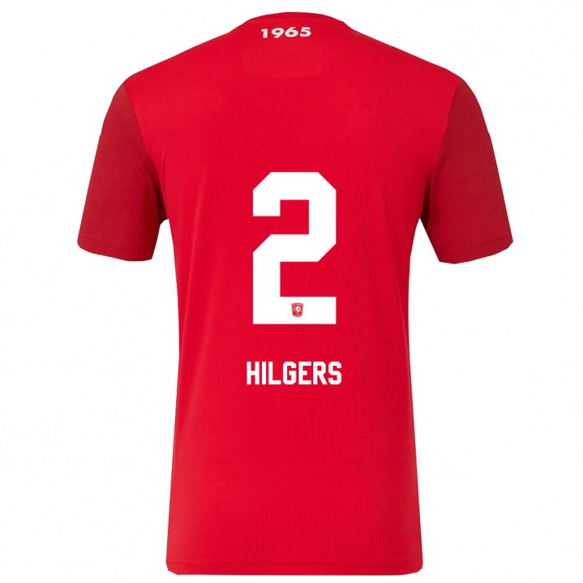 Danxen Kvinnor Mees Hilgers #2 Röd Vit Hemmatröja Matchtröjor 2025/26 Tröjor T-Tröja