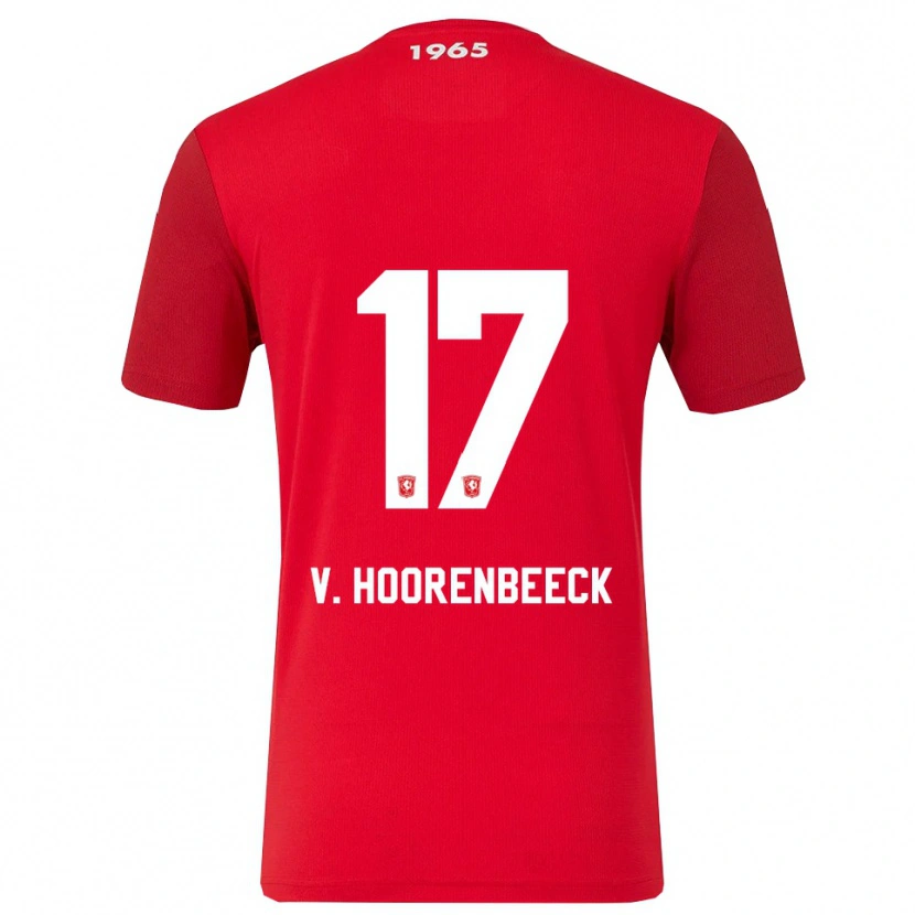Danxen Kvinnor Alec Van Hoorenbeeck #17 Röd Vit Hemmatröja Matchtröjor 2025/26 Tröjor T-Tröja